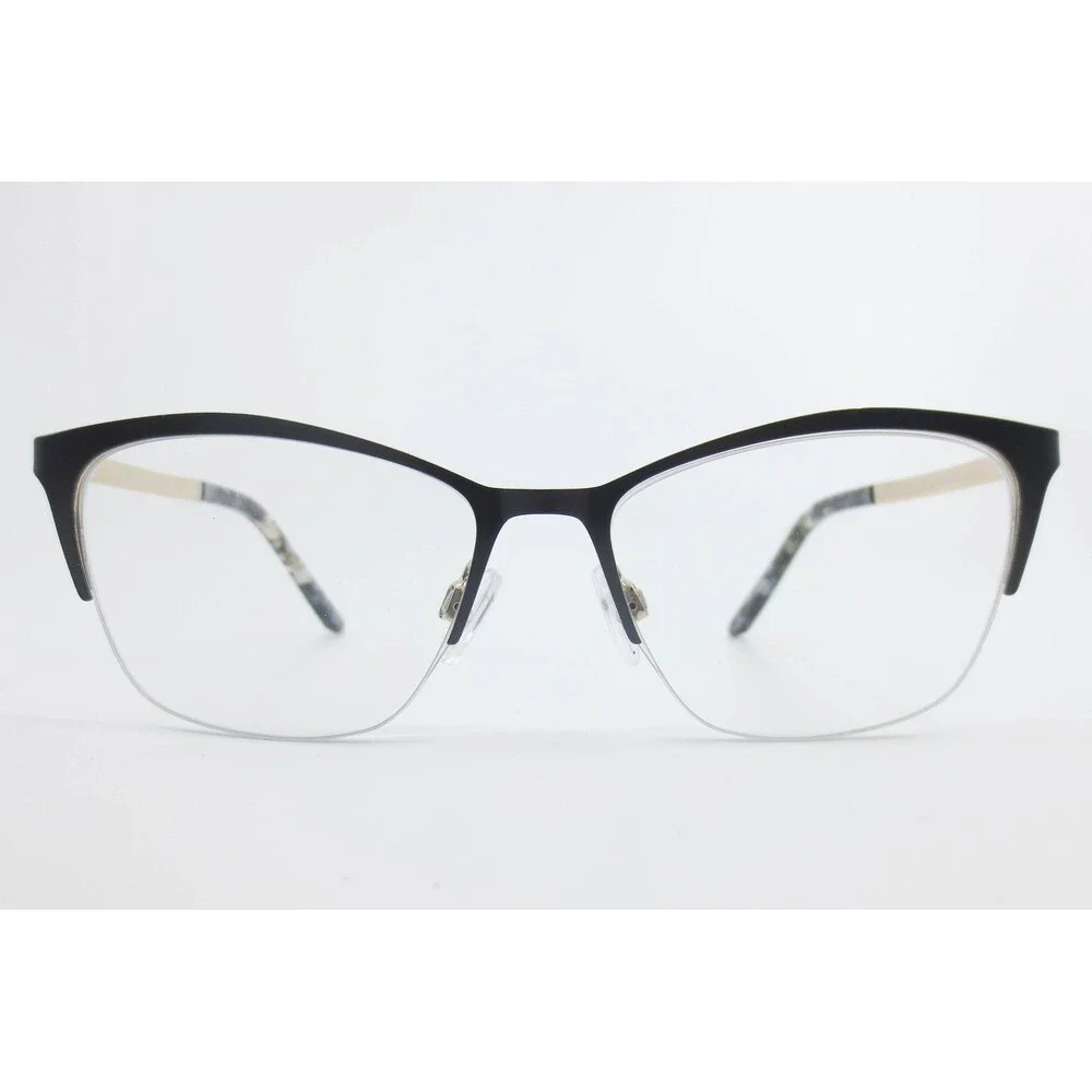 Salsa SA 7005 BK Black Gold Cat Eye Semi Rimless Eyeglasses 51-16-140